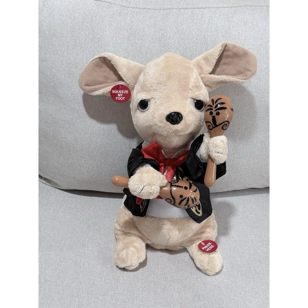 Cuddle Barn Chuey Bamba 12" Singing La Bamba Chihuahua Animated Plush Toy 07/22